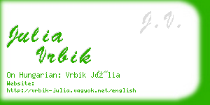julia vrbik business card